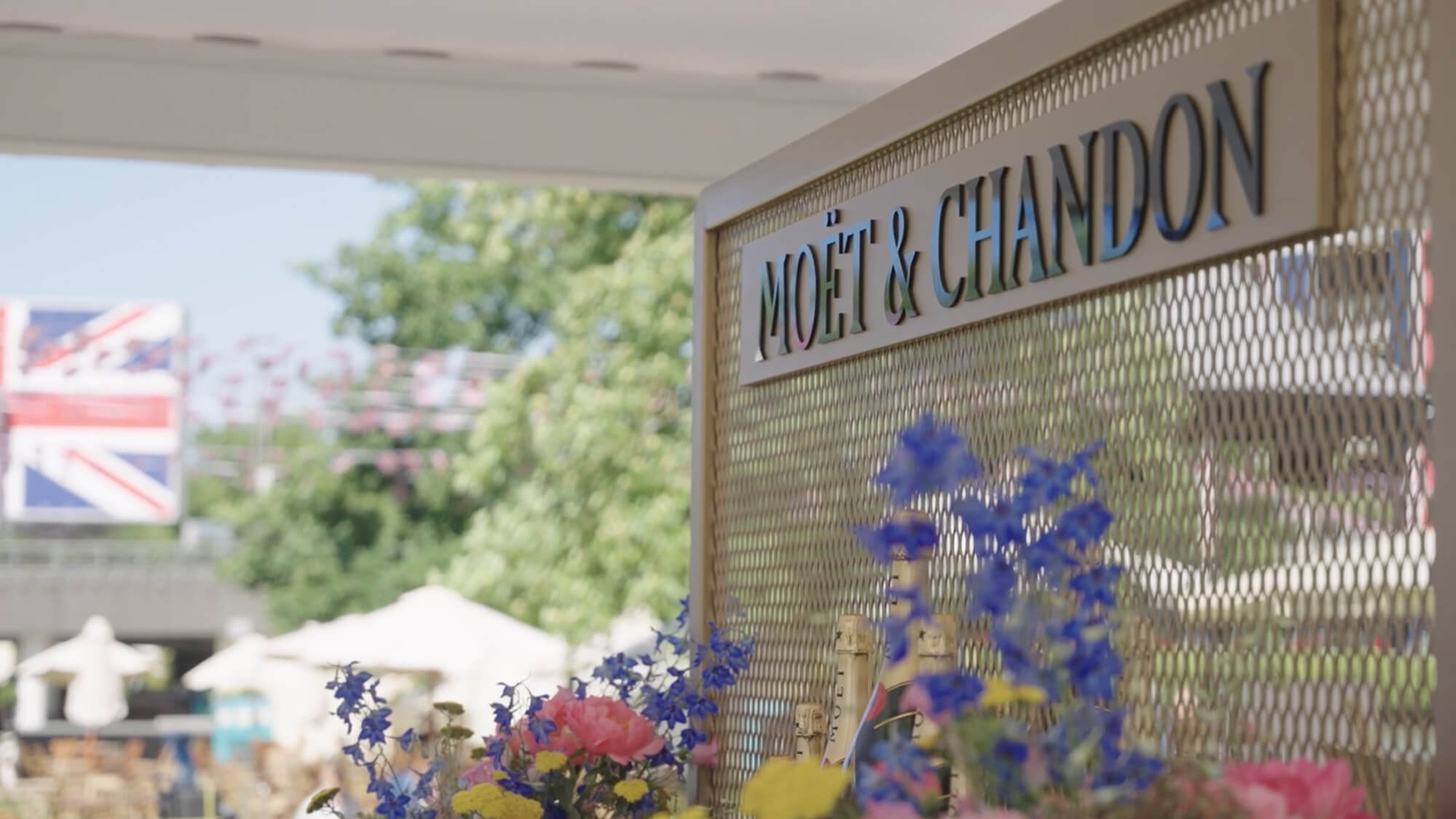 A Moet & Chandon champagne bar open for Race Day