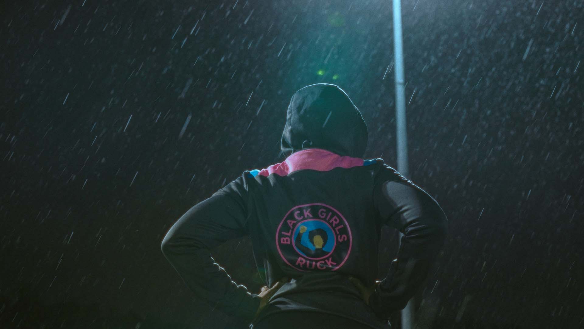 Black girls ruck player training