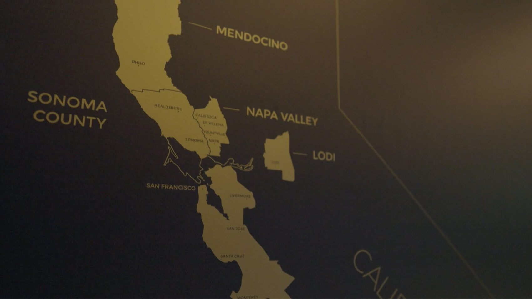Still from The California List video by Rise Media, for California Wines