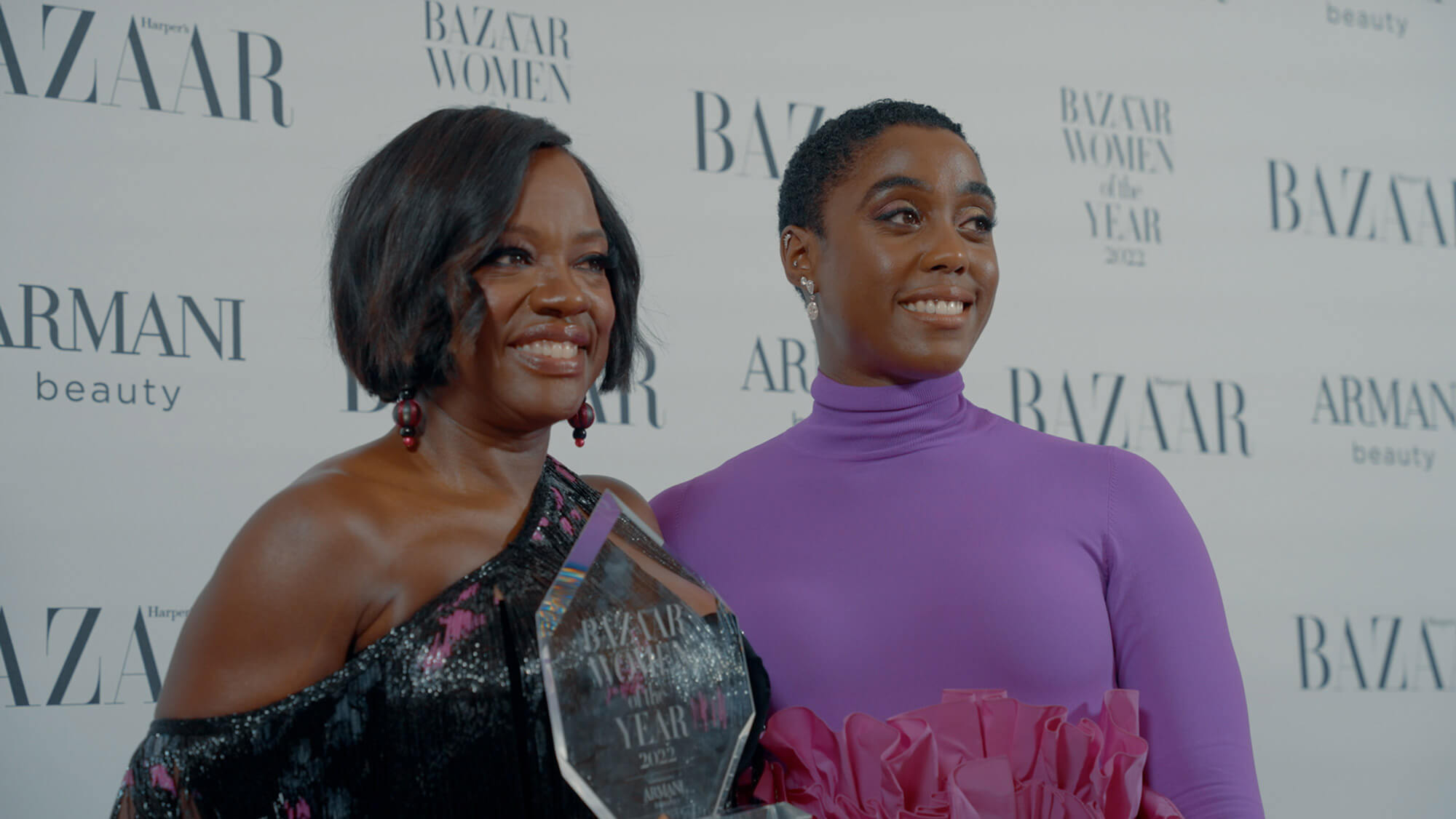 Viola Davis and Lashana Lynch at the Harper's Bazaar Women of the Year Awards 2022 event video, from the Rise Media case studies archive