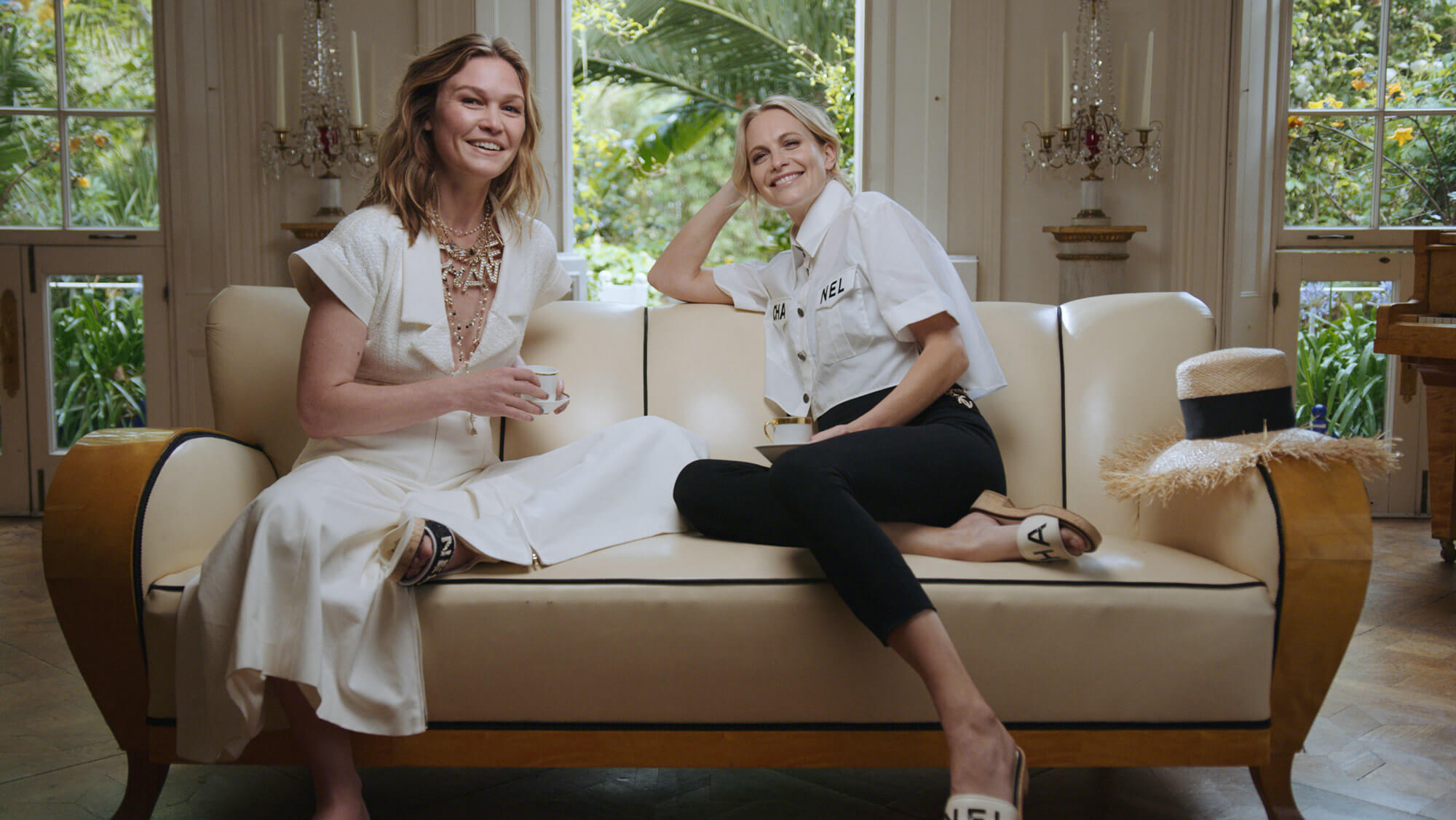 Julia Stiles and Poppy Delevingne in a Riviera fashion editorial interview for Harper’s Bazaar, from the Rise Media case studies archive